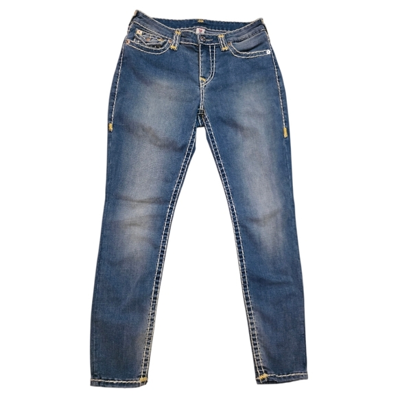 True Religion Ricky Super T Jeans 30 Flap Pocket Thick Stitch Y2K Denim - Picture 2 of 12